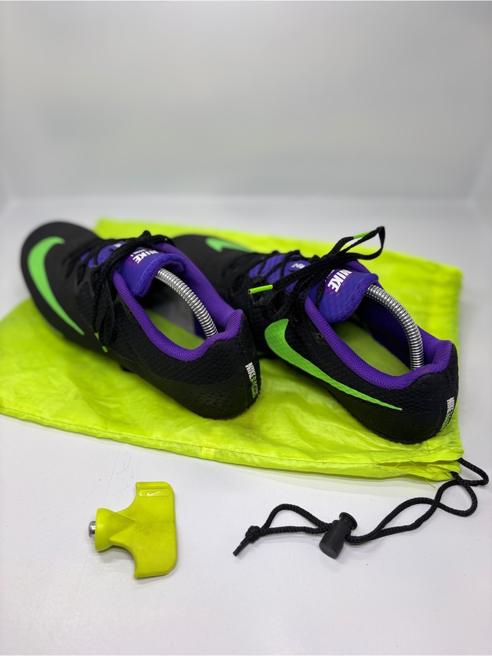 Nike Zoom Rival S 8 Sprint Track Spikes Men’s 12 Black Purple Green - Picture 10 of 13